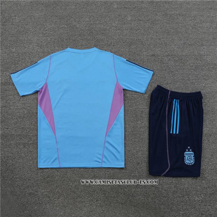 Chandal del Argentina 23-24 Manga Corta Azul Oscuro - Pantalon Corto